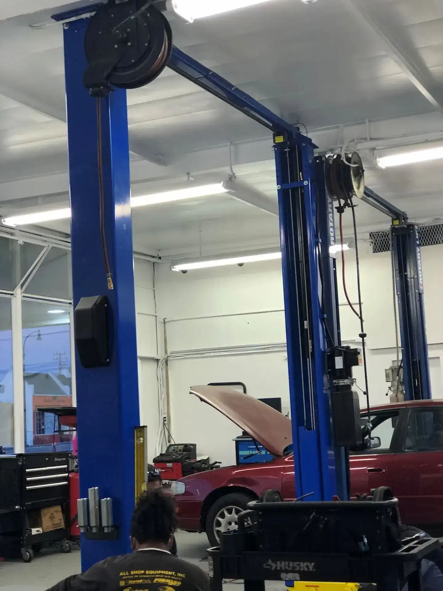 Diesel-capable service bay at Beacon Auto Care San Mateo